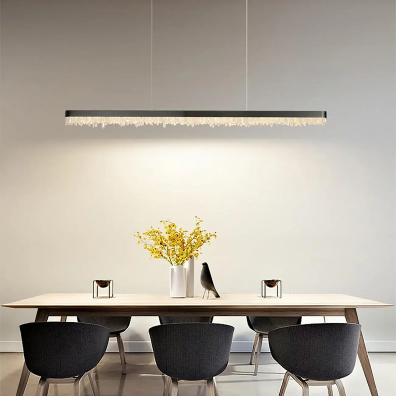Modern Crystal Kitchen Island Pendant Light Dimmable LED
