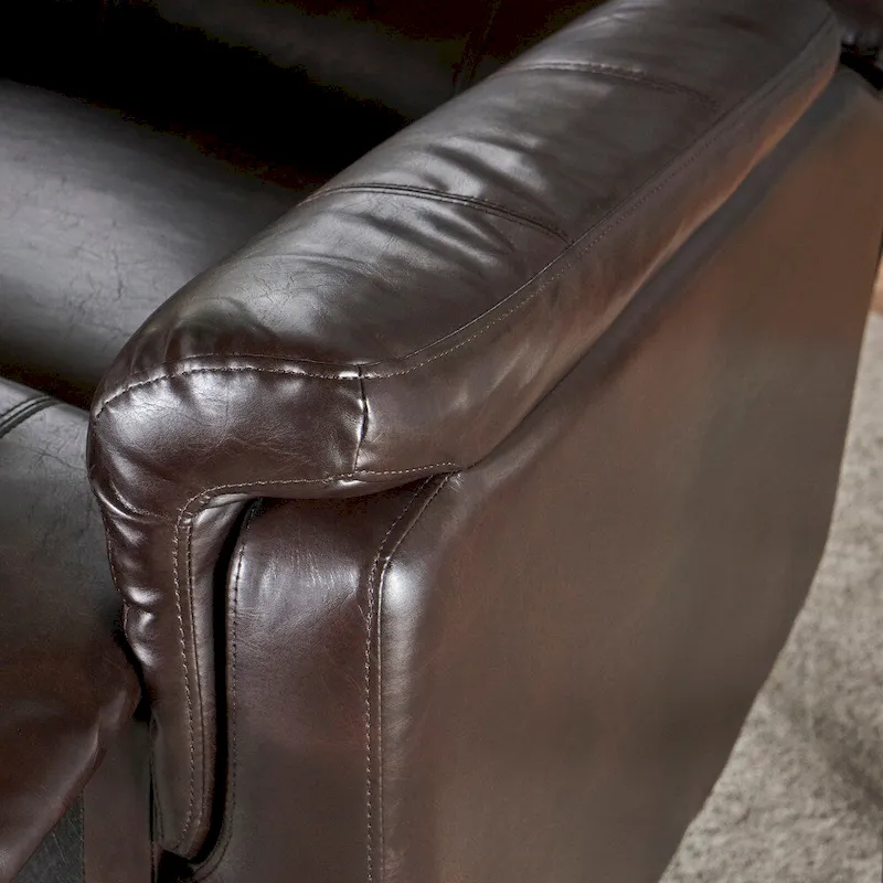 Jennette Faux Leather Swivel Gliding Recliner by Christopher Knight Home