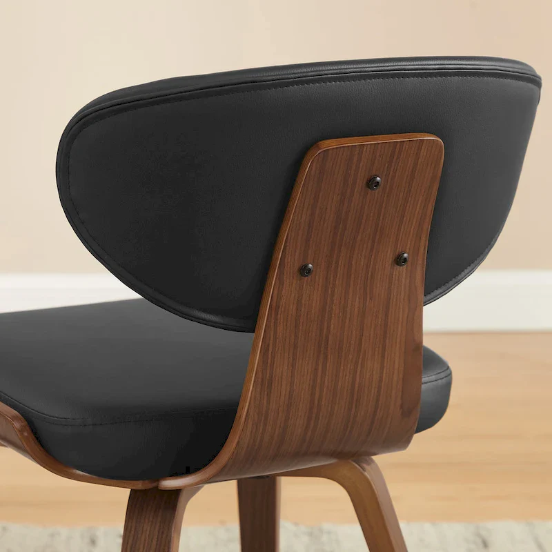 Art Leon Wood and PU Leather Dining Chair (Set of 2).