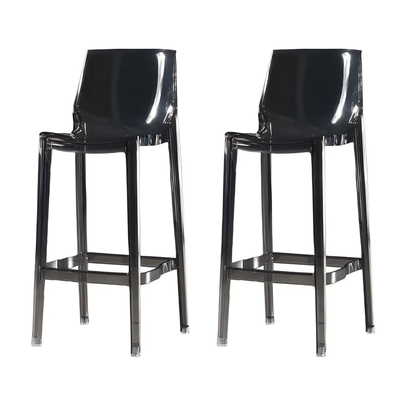 Modern Acrylic Transparent Chic Rectangle Durable Bar Stool
