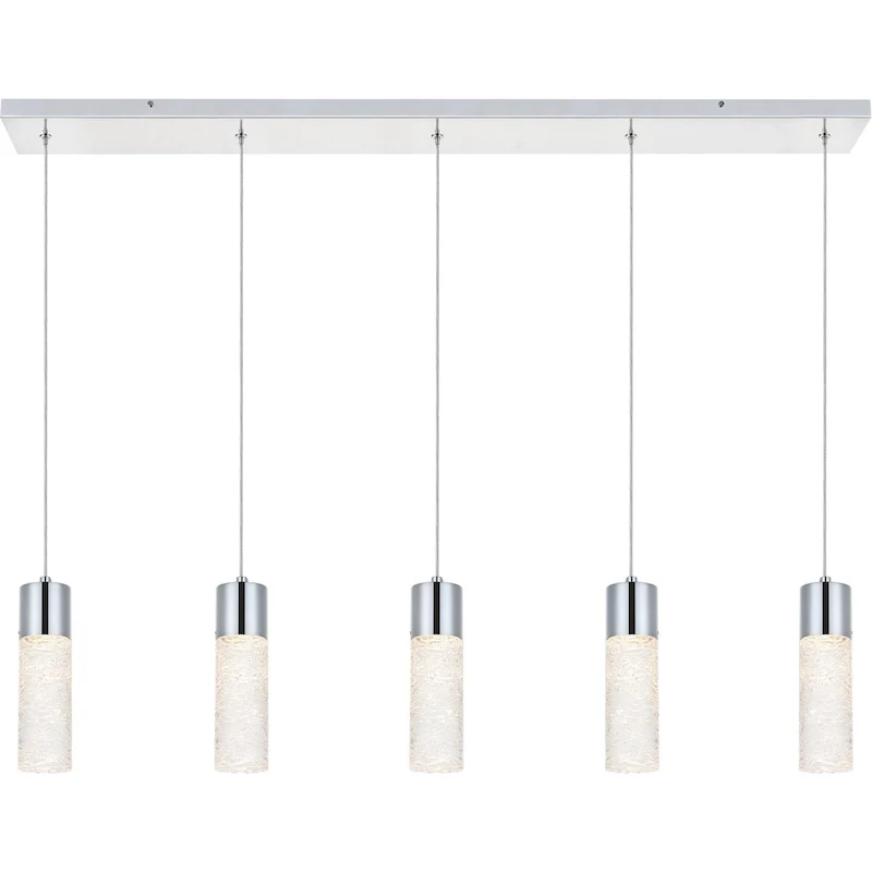 Elegant Lighting Constellation 5 Light 42  Wide LED Suspension Linear
