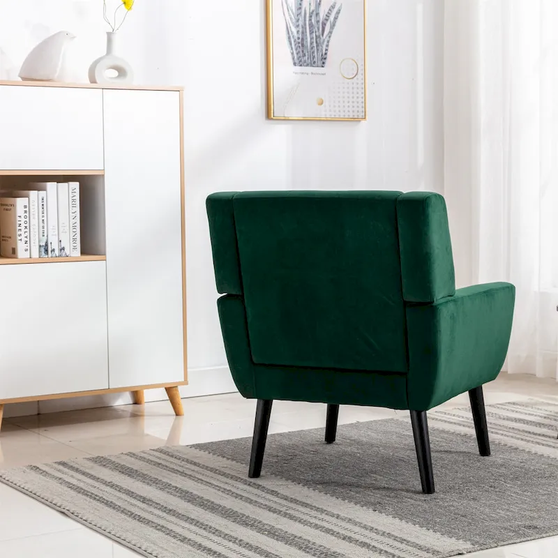 Modern Soft Velvet Ergonomics Accent Chair Living Room Chair Bedroom Chair Home Chair With Black Legs