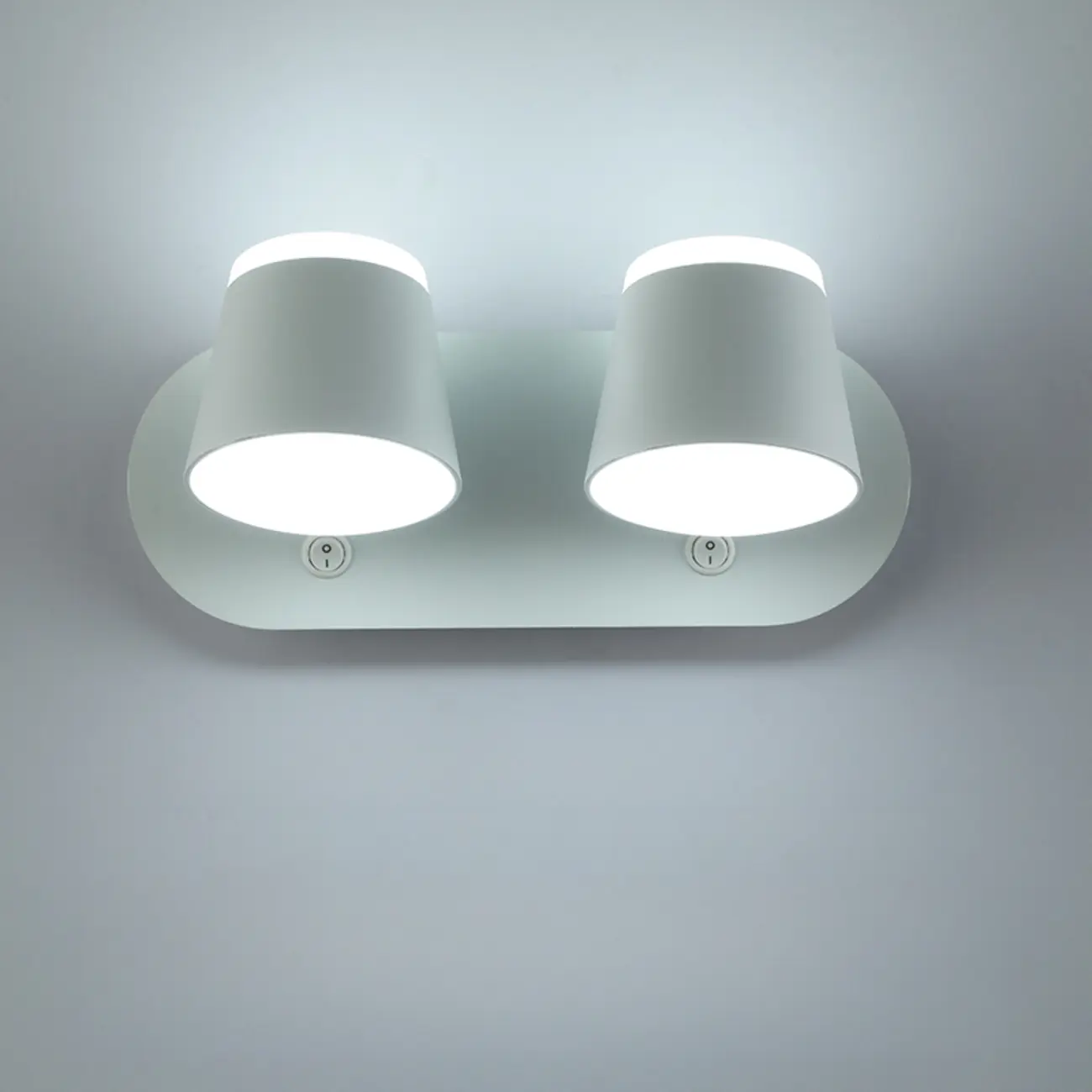 Modern Wall-Mounted Mini White Bathroom Vanity Light Fixture