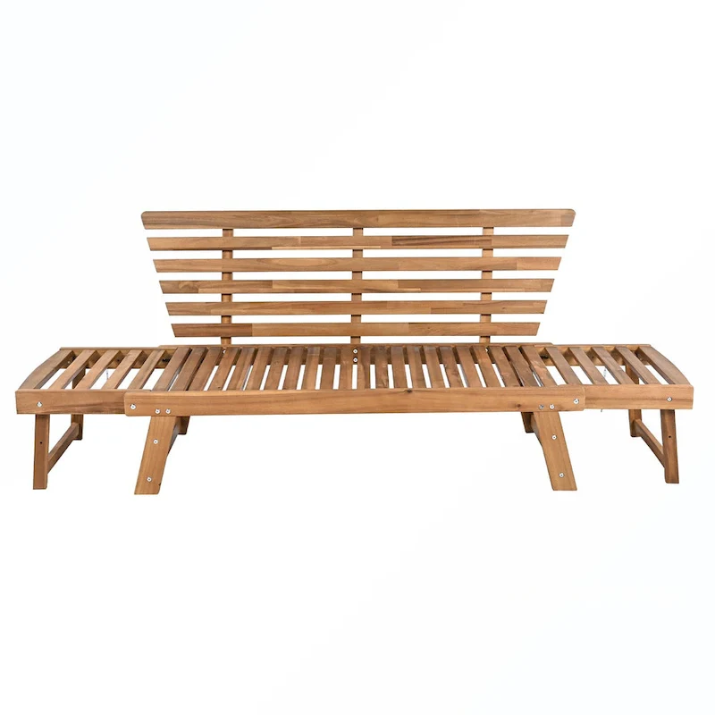 Patio Adjustable Patio Wooden Daybed Sofa
