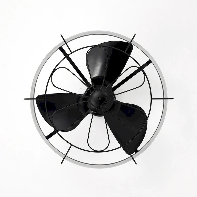 Dhooma 25 Inch Chrome Finished Modern LED Ceiling Fandelier with Remote - N/A