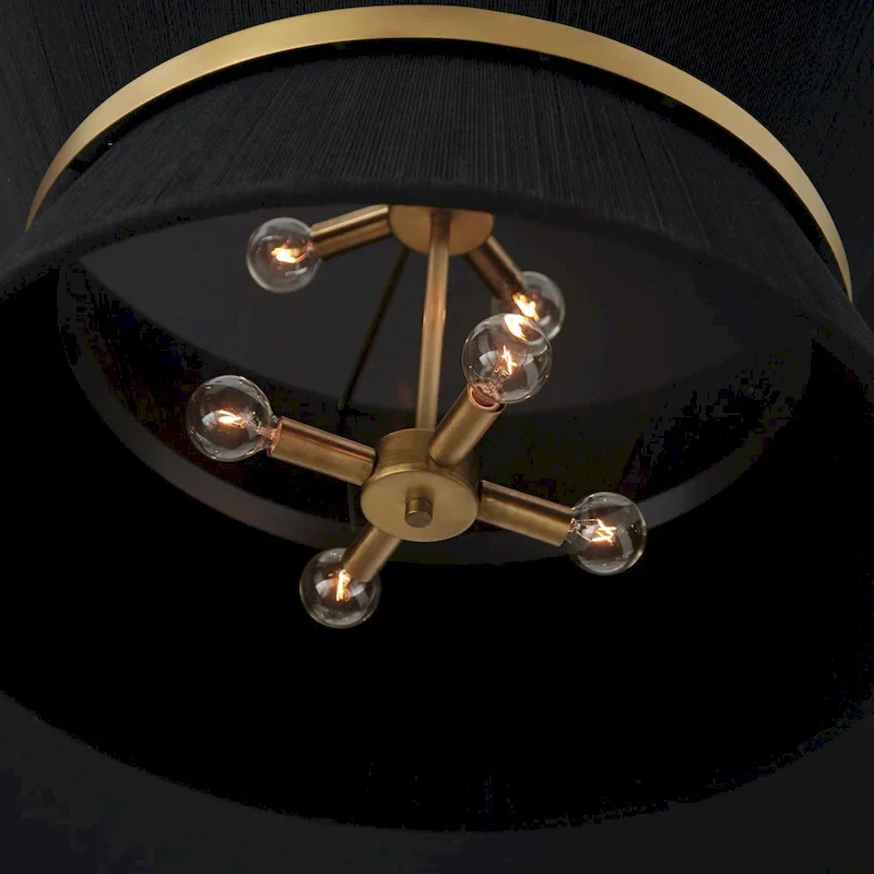 Cecilia 24.25  8-light Patinaed Brass/ Tapered String Pendant