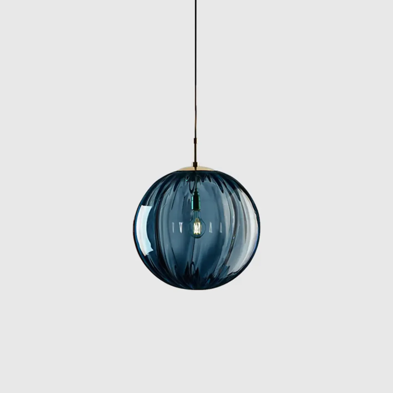 Modern Smoky Glass LED Globe Pendant Light Design for Bedroom