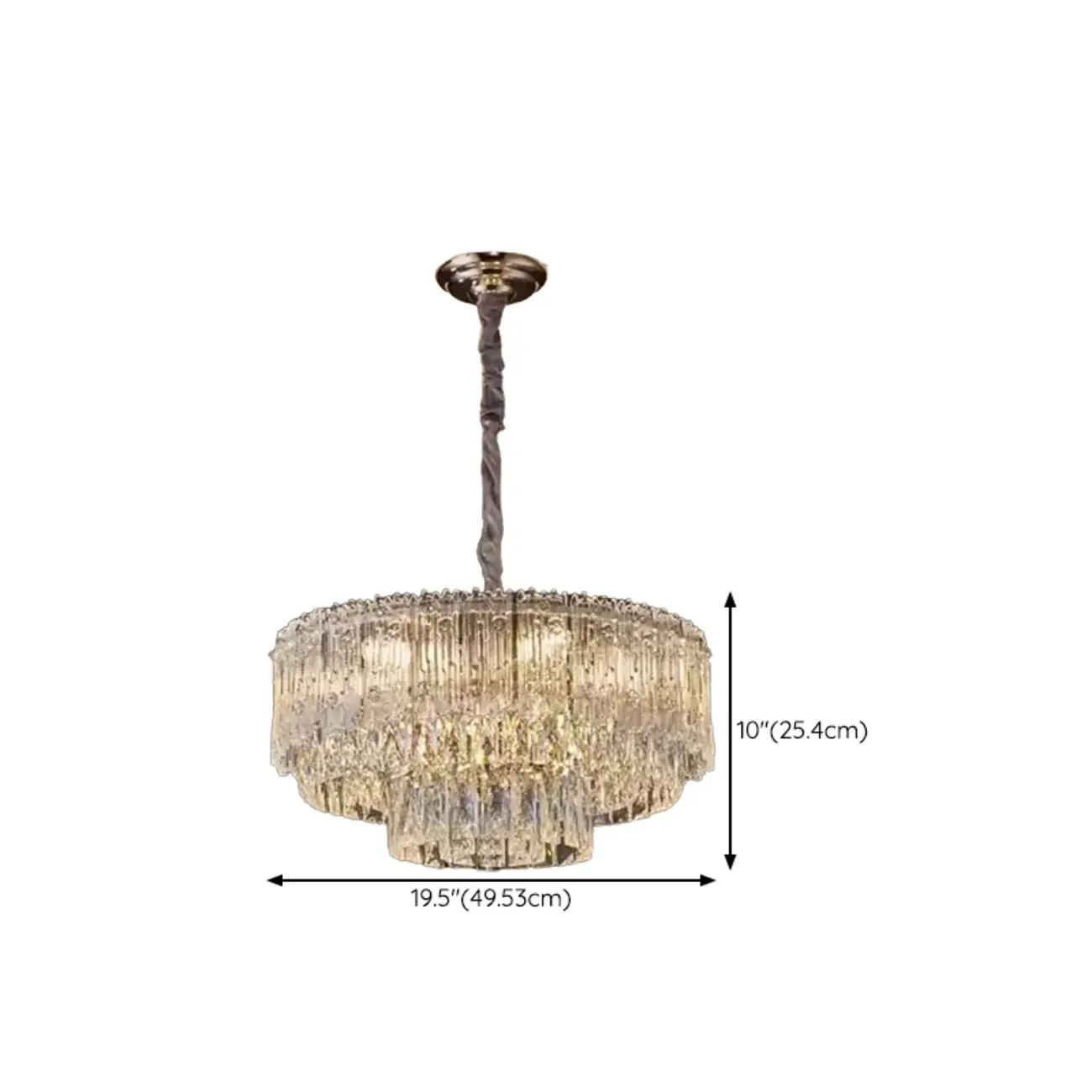 Adjustable Modern Luxury Crystal Chandelier with Multi-Tier