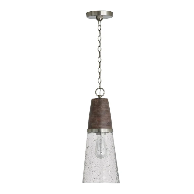 Connor 1-light Black Wash/ Matte Nickel Hanging Pendant - Black Wash/ Matte Nickel