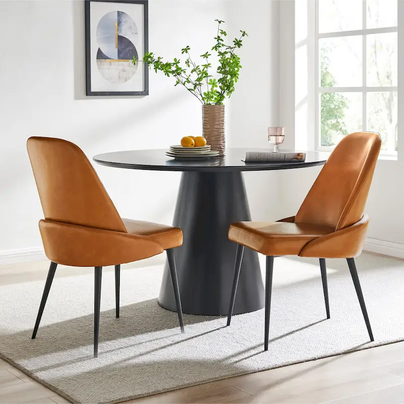 Elodie PU Dining Side Chair, (Set of 2)