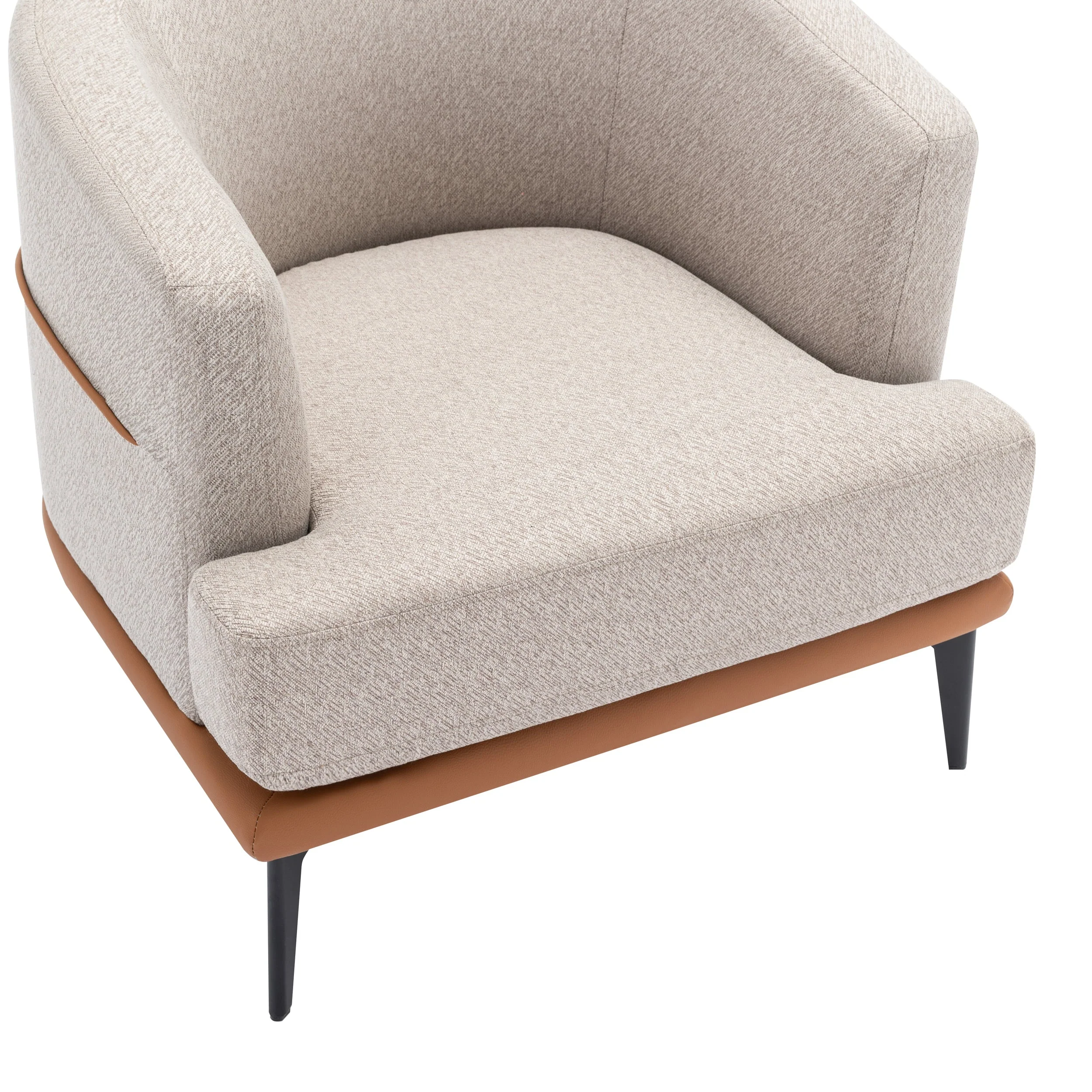 Walker Edison | Modern Two-tone Barrel Accent Chair