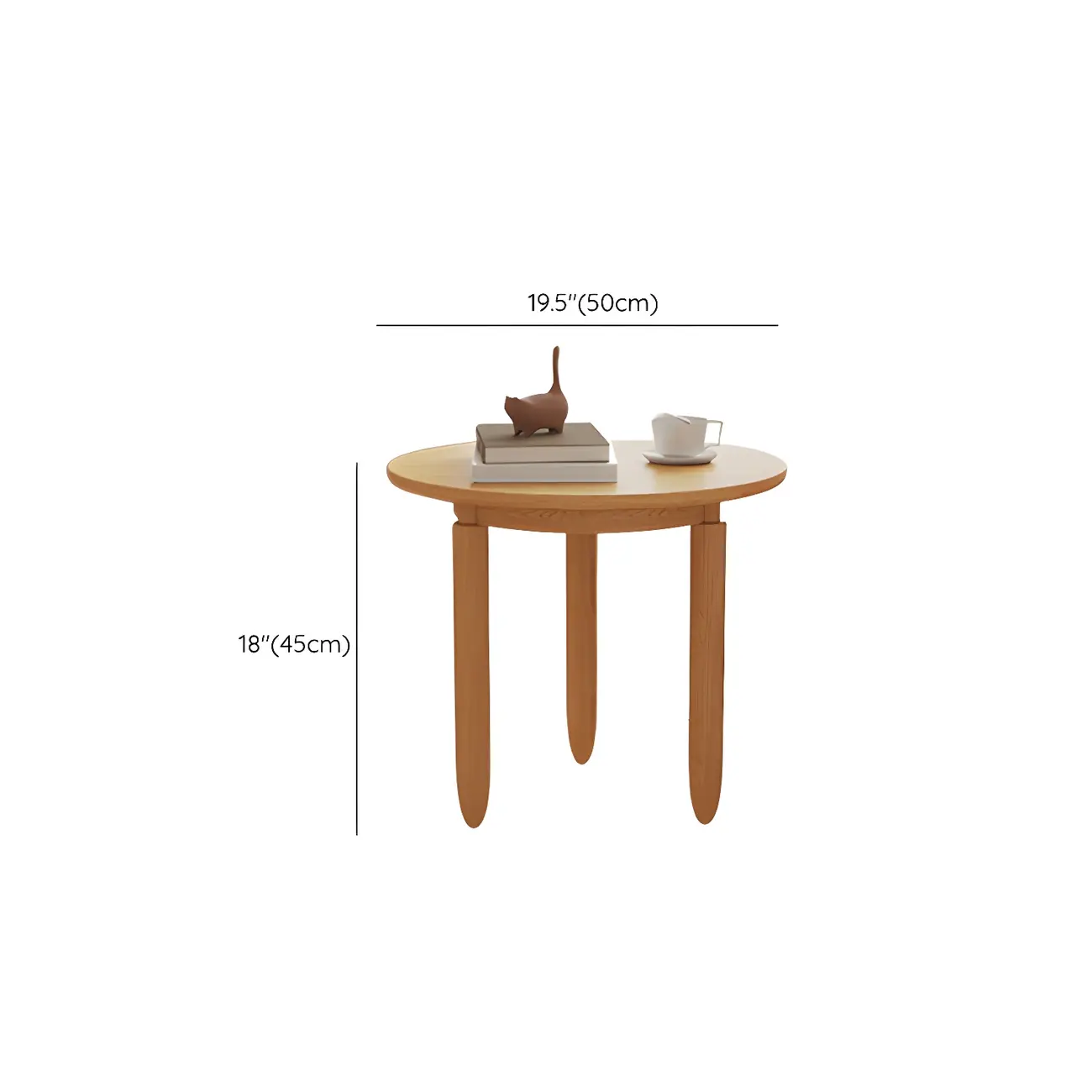 Brown Round Modern Wood Glass Drawer Coffee Table