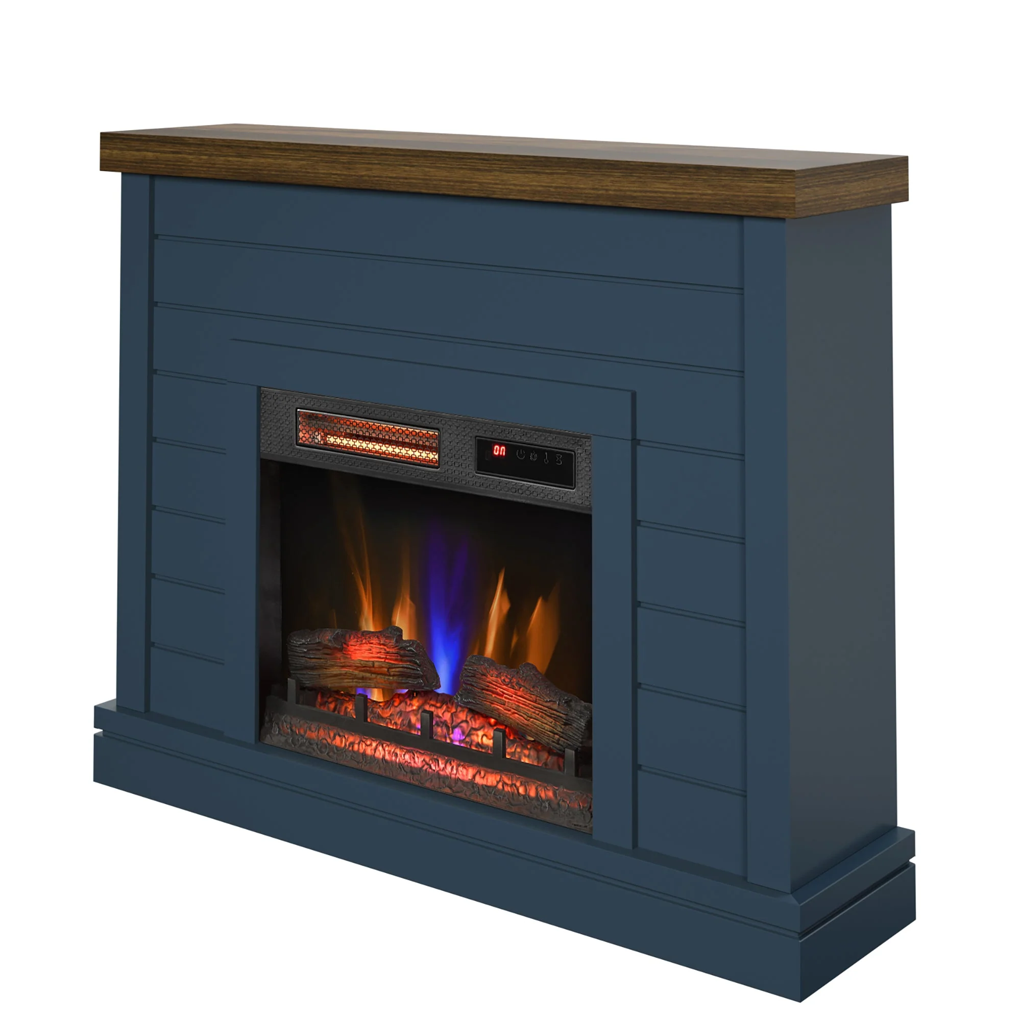 duraflame? Farmhouse Shiplap Electric Fireplace Wall Mantel