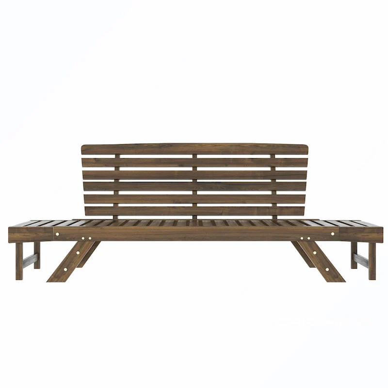Patio Adjustable Patio Wooden Daybed Sofa