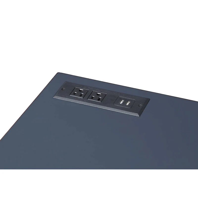 Bird Modern 42-inch Metal Computer Desk with USBs by Furniture of America