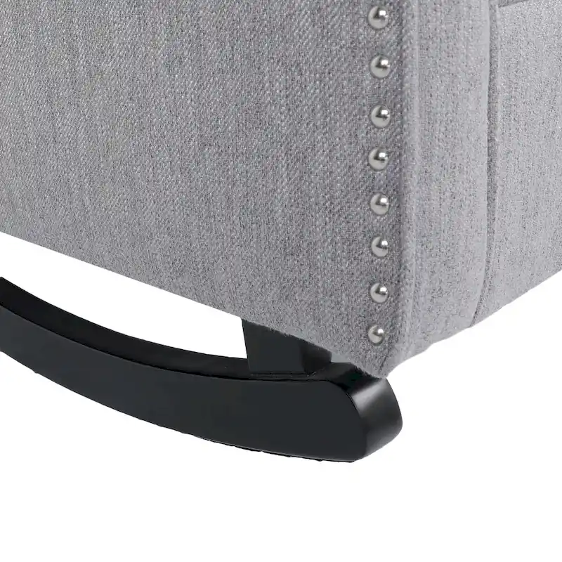 Dobles Fabric Tufted Wingback Rocking Chair by Christopher Knight Home