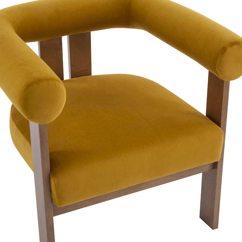 Gilbert Modern Upholstered Round Arm Accent Chair by Christopher Knight Home