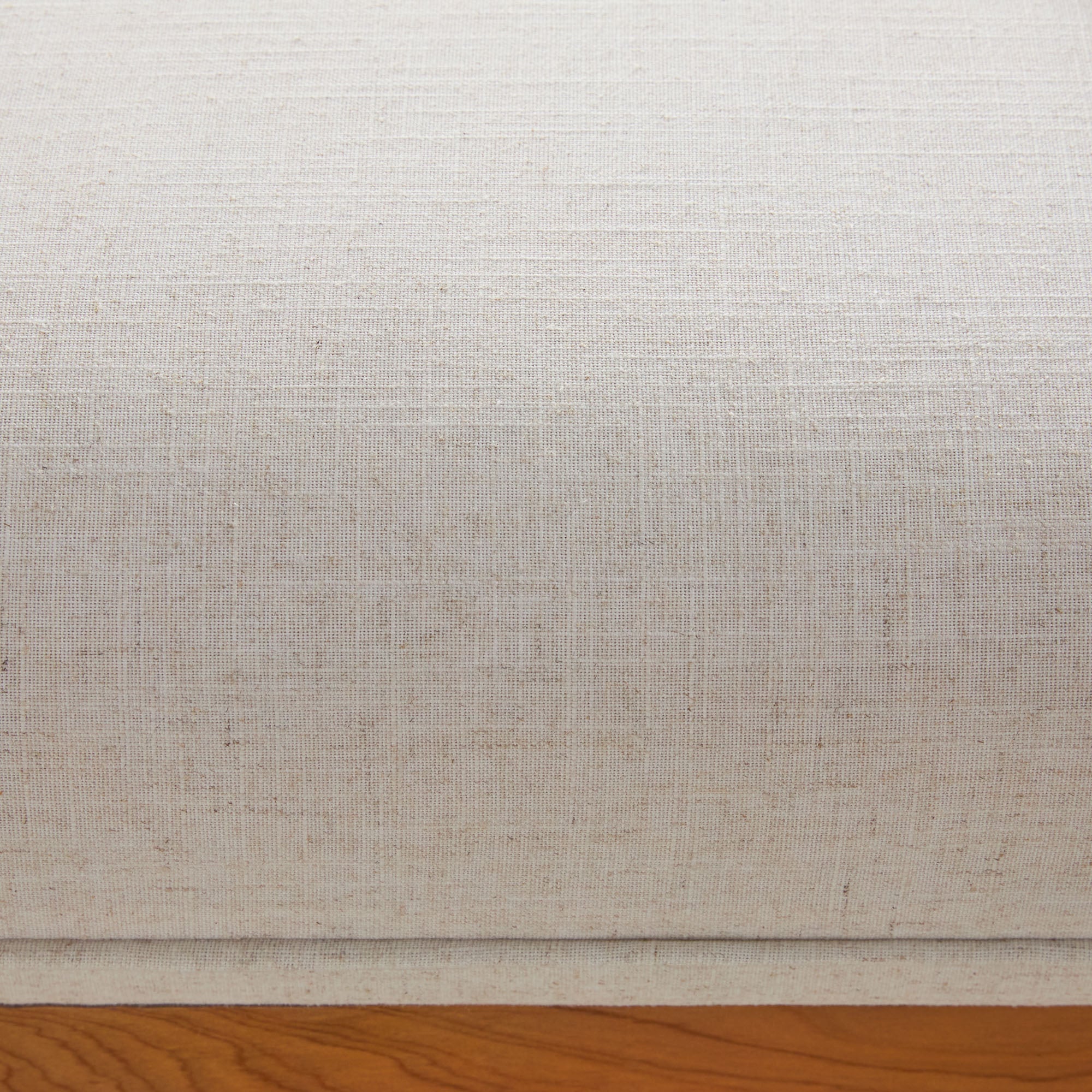 Nash Modern Farmhouse Easy Assembly Linen Large Ottoman