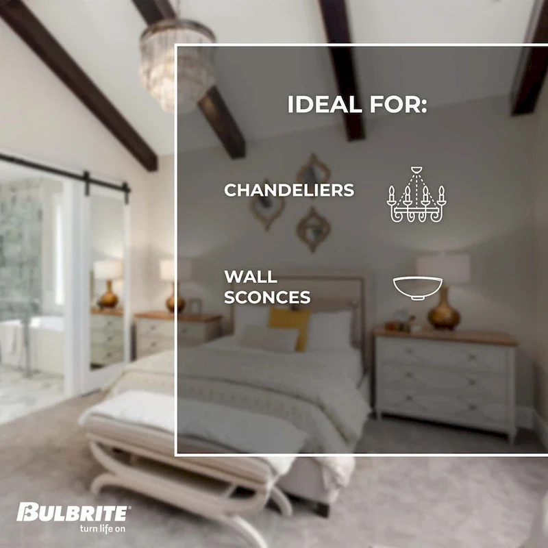 Bulbrite LED Filament Pack of (4) 5 Watt Dimmable 11 Inch T9 Light Bulb with Clear Glass Finish and Medium (E26) Base