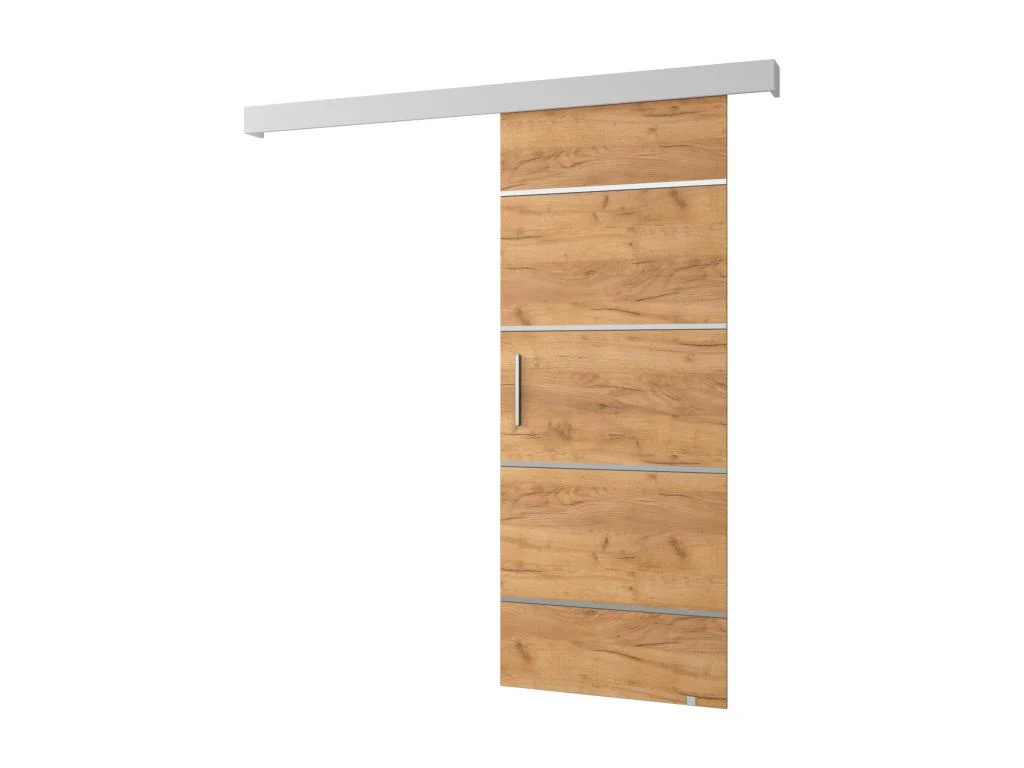 Portes Coulissantes 70x204 - Argente/Blanc/Marron
