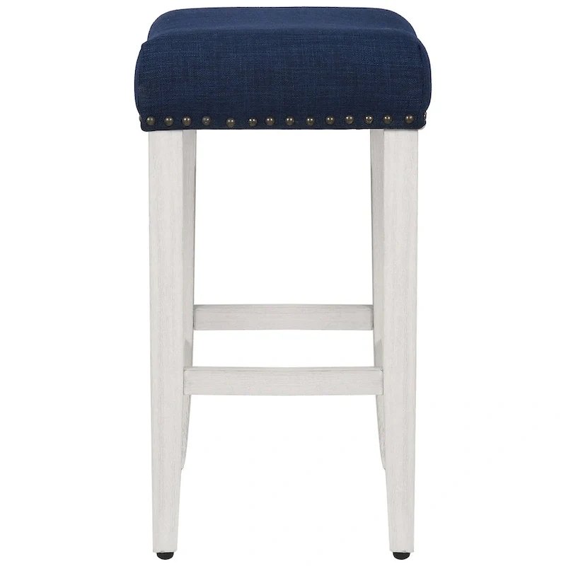Jameson Upholstered Polyester Antique White 24 Inch Counter Stool