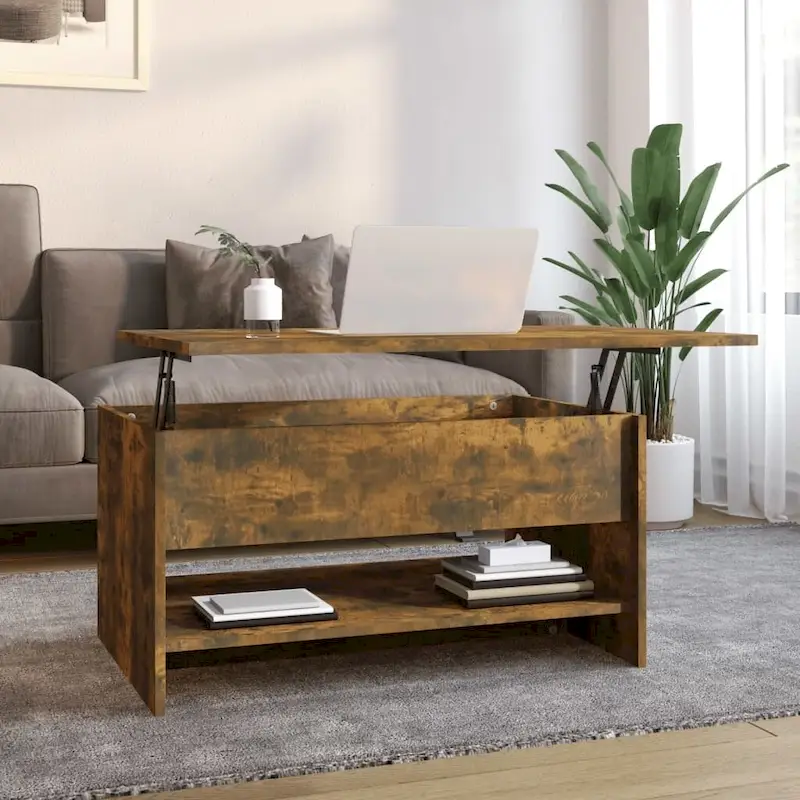 vidaXL Coffee Table Lift Top End Table Accent Side Sofa Table Engineered Wood - 31.5 x 19.7 x 16.7