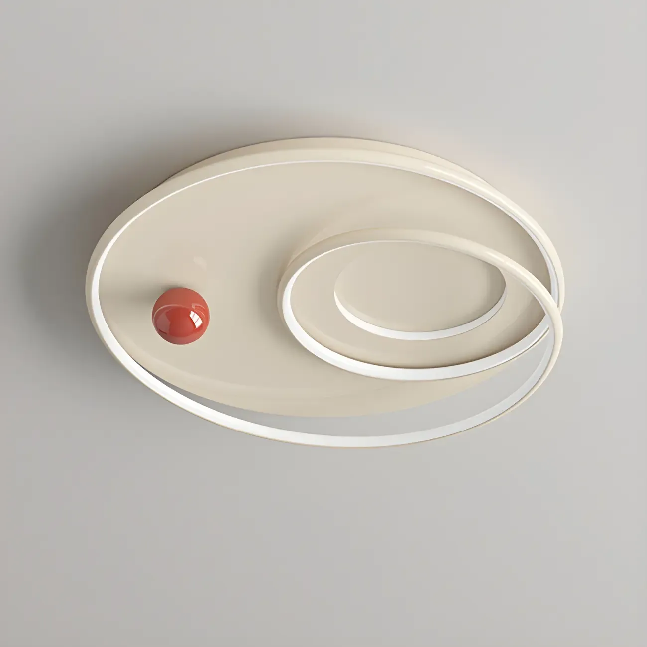 White Round Chic LED Dimmable Flush Mount Ceiling Light