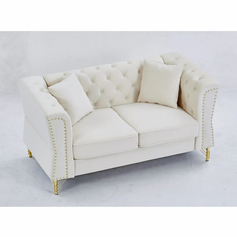 60.2 Chesterfield Velvet Sofa