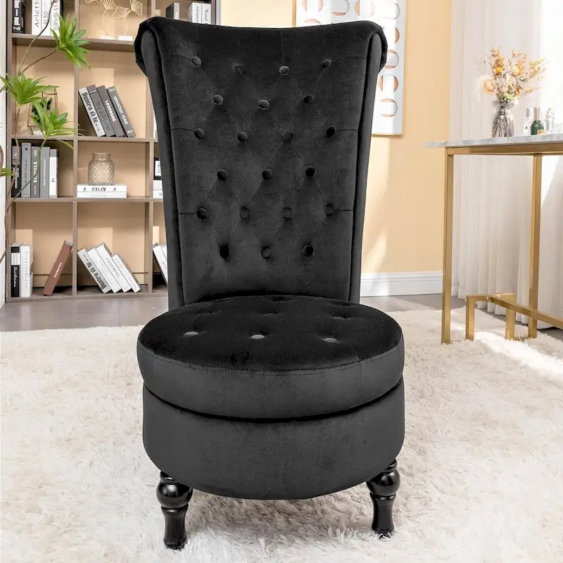 Gosser 20 Wide Velvet High Back Vanity Chair