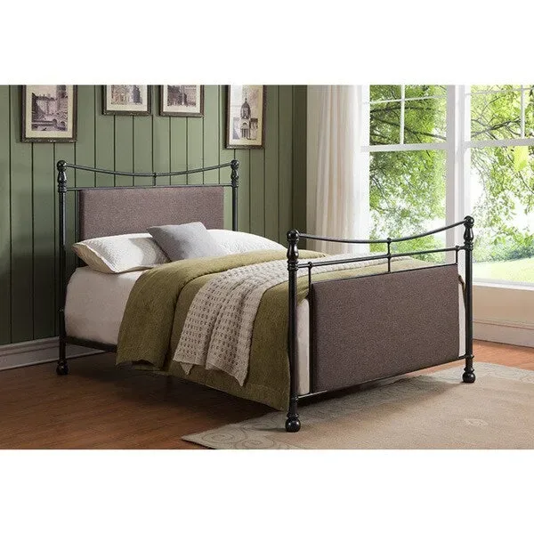Upholstered Metal Bed