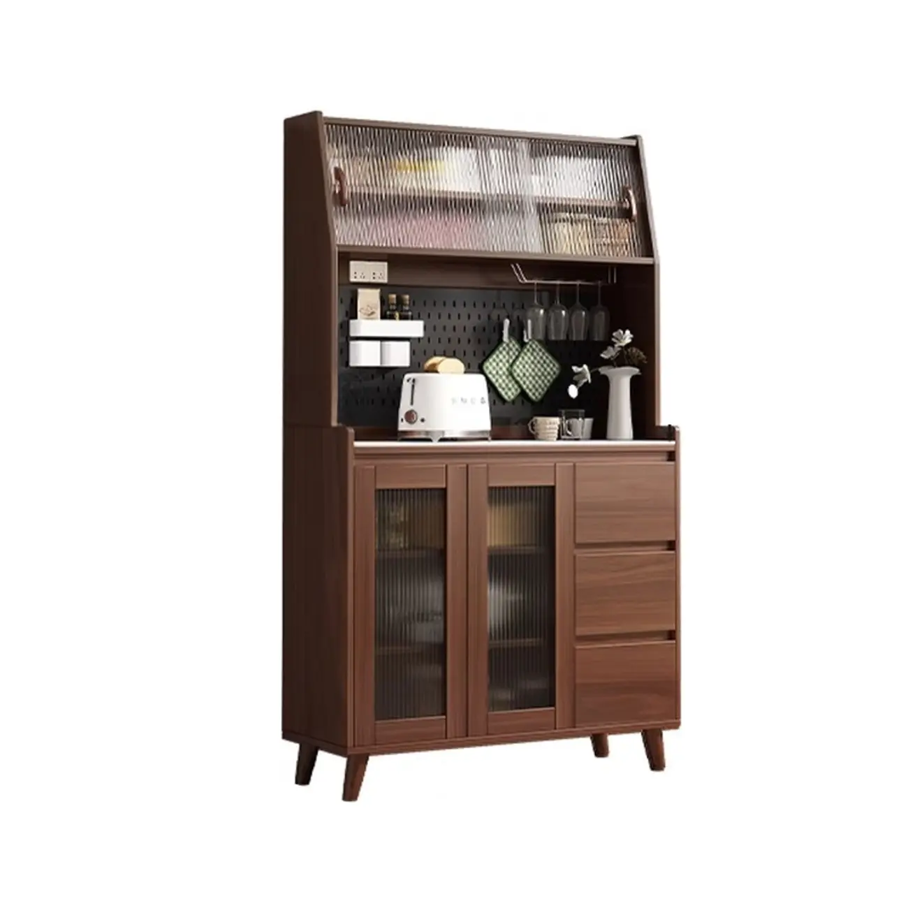 Modern Slab Stone Countertop Kitchen Sideboard