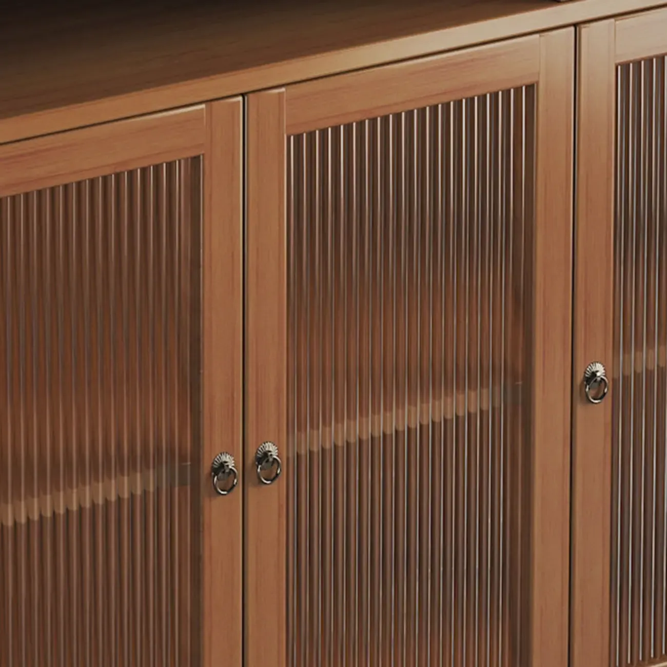 Modern Bamboo Narrow Sideboard with Drawers