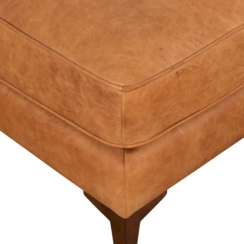 Poly & Bark Essex Ottoman - Full Grain Genuine Italian Leather