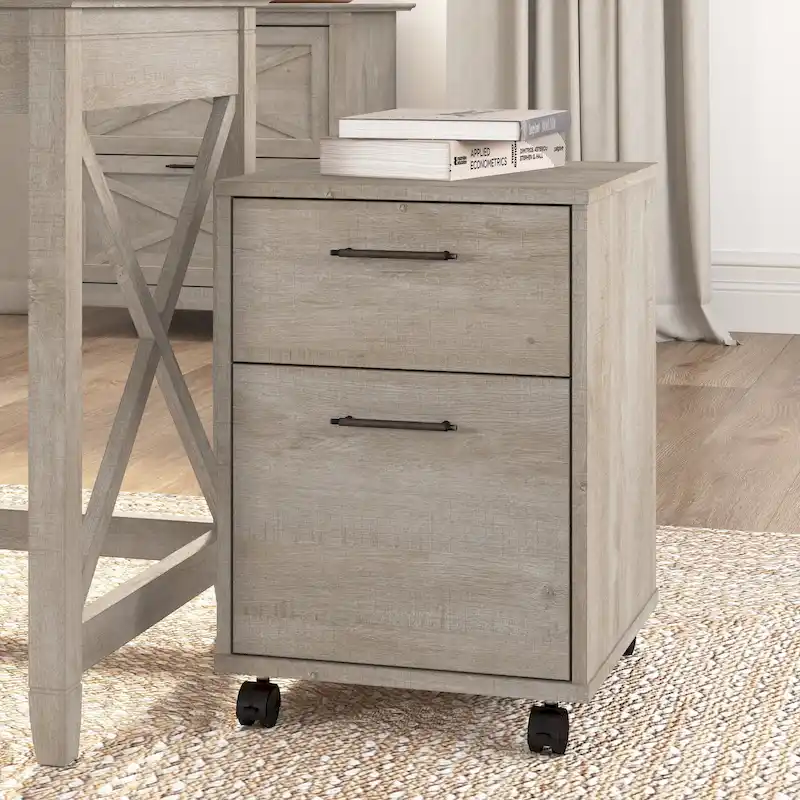 2 Drawer Mobile File Cabinet by