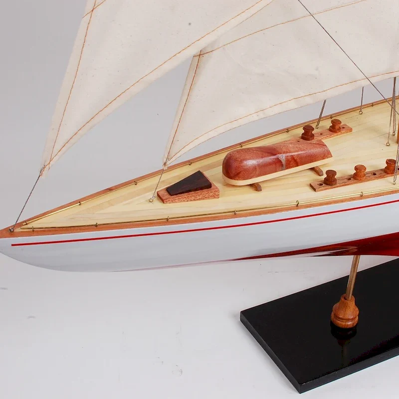 Endeavour Painted Large Sailboat Schooner Yacht Model