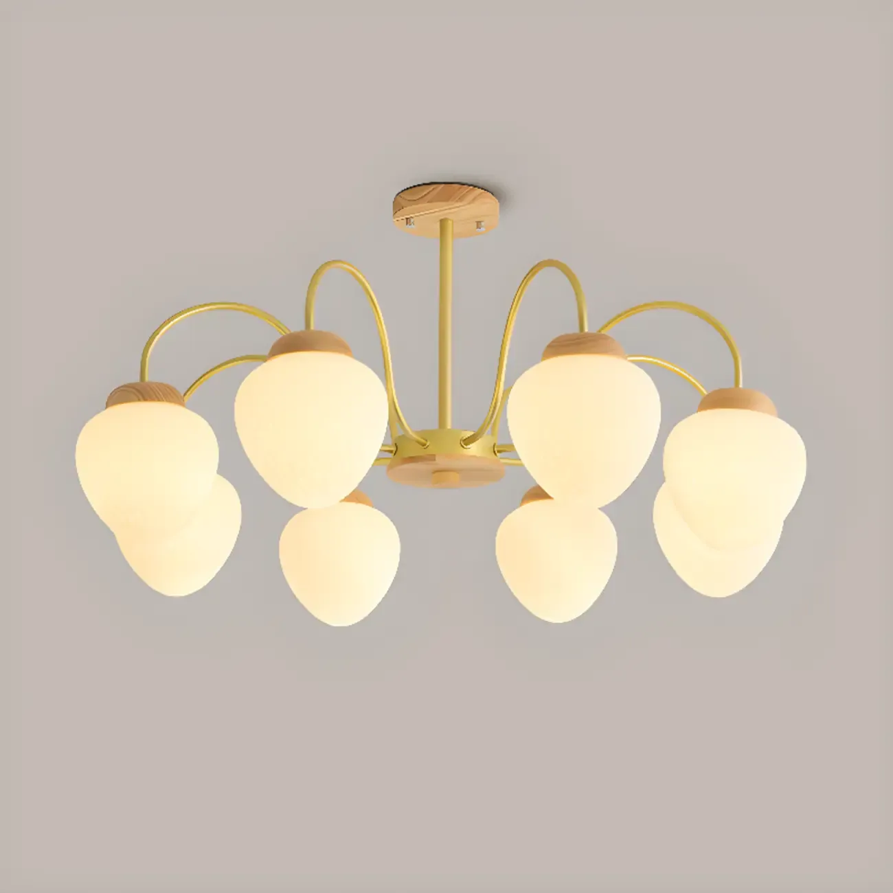 3/5/8-Light Modern Globe Ceiling Chandelier with Glass Shades