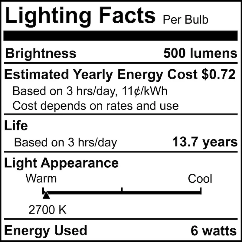Bulbrite LED Filament Pack of (4) 6 Watt Dimmable G40 Light Bulbs with a Half Gold Finish and Medium (E26) Base