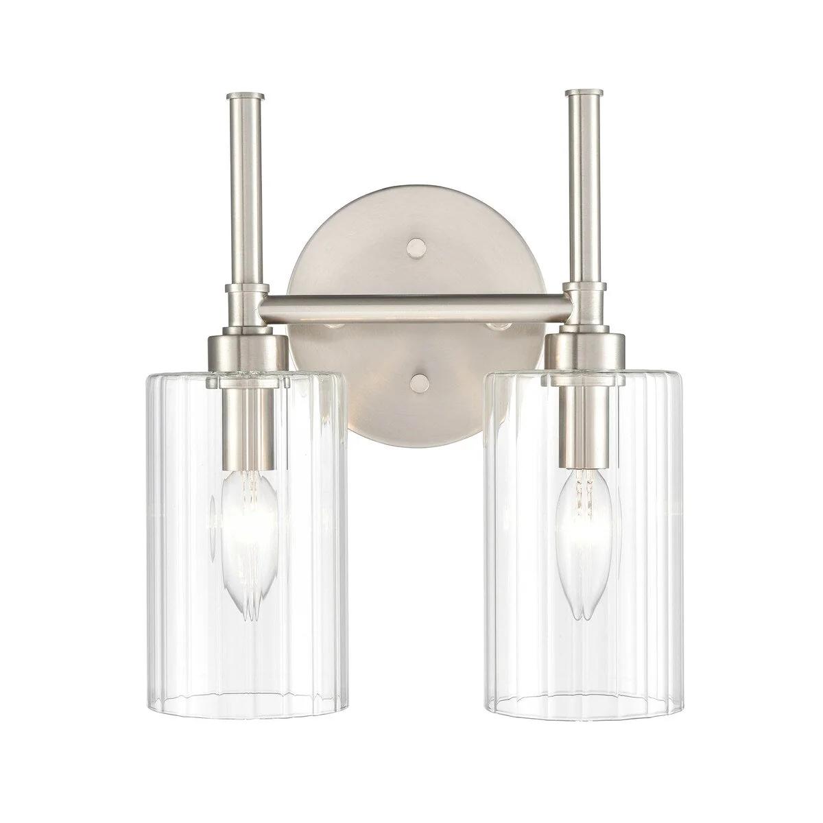 Millennium Lighting Chastine Bathroom Vanity Light Fixture with Clear Beveled Glass Shades