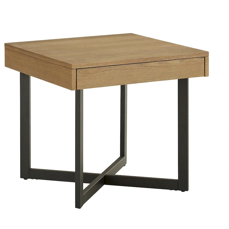 Eldersley Wood Finish End Table with One Drawer by iNSPIRE Q Modern