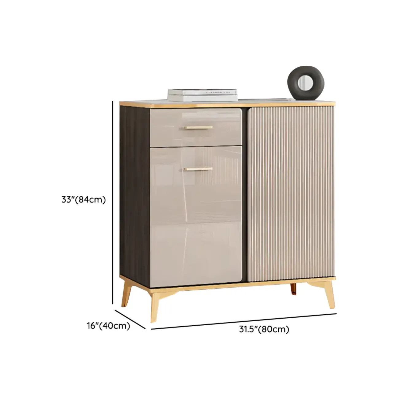 Glam Adjustable Wooden Dining Hutch China Cabinet