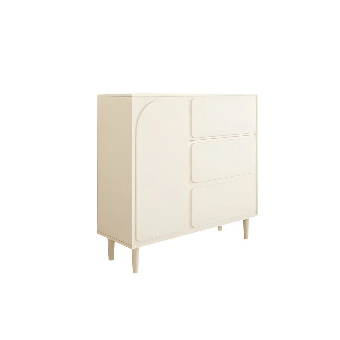 Modern White Wood Dressers & Chests with Soft Close Drawers