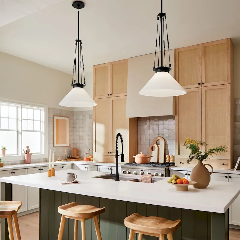 Kichler Lighting Albers 18.25 In. 1-Light Black Pendant Light