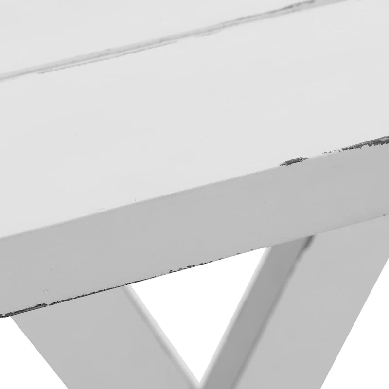 Farmhouse White Console and Entry Table - 32.5 H x 47.9 W x 15 D