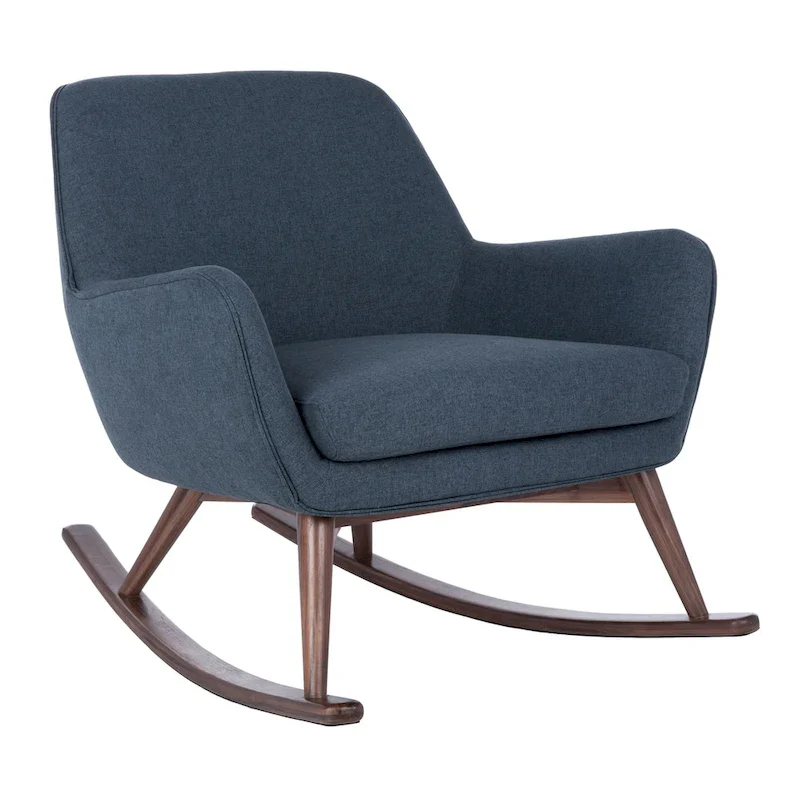 SAFAVIEH Couture Breeda Mid-Century Rocking Chair - 32Wx37Dx32H