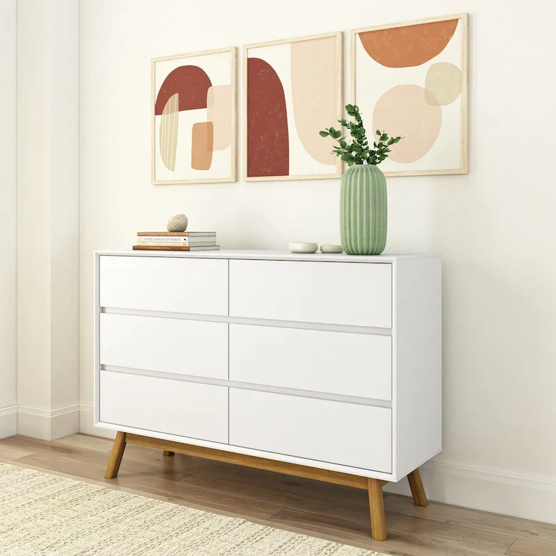 Plank and Beam Mid-Century Modern 6-Drawer Dresser