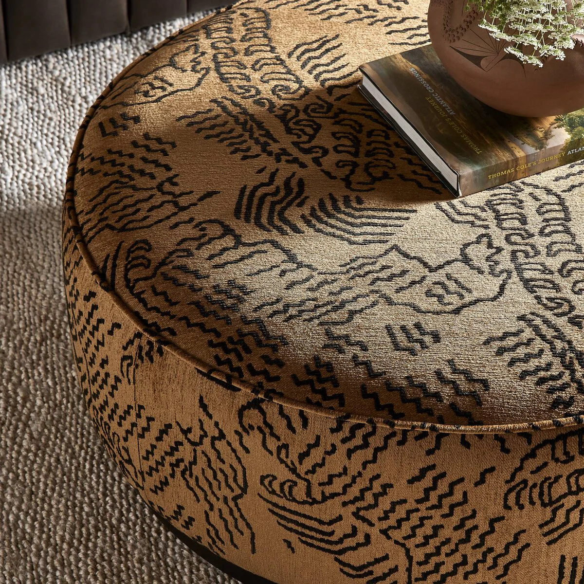 Sinclair Large Round Ottoman.