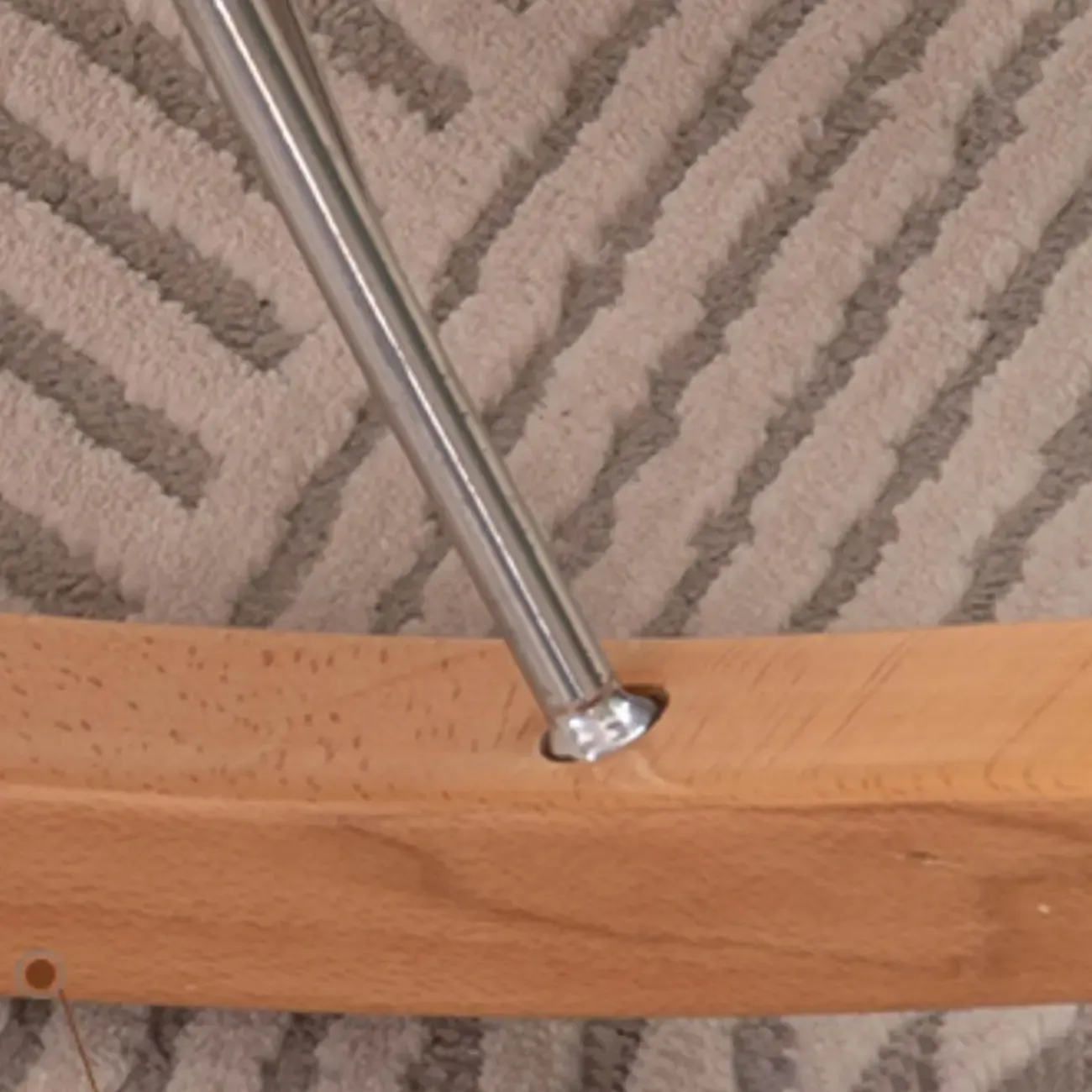 Modern Flannel Upholstered Armless Rocking Chair with Ottoman