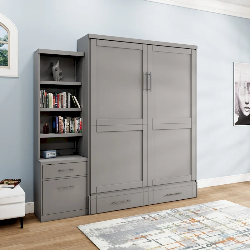 Brentwood Queen Murphy Bed with One Pier