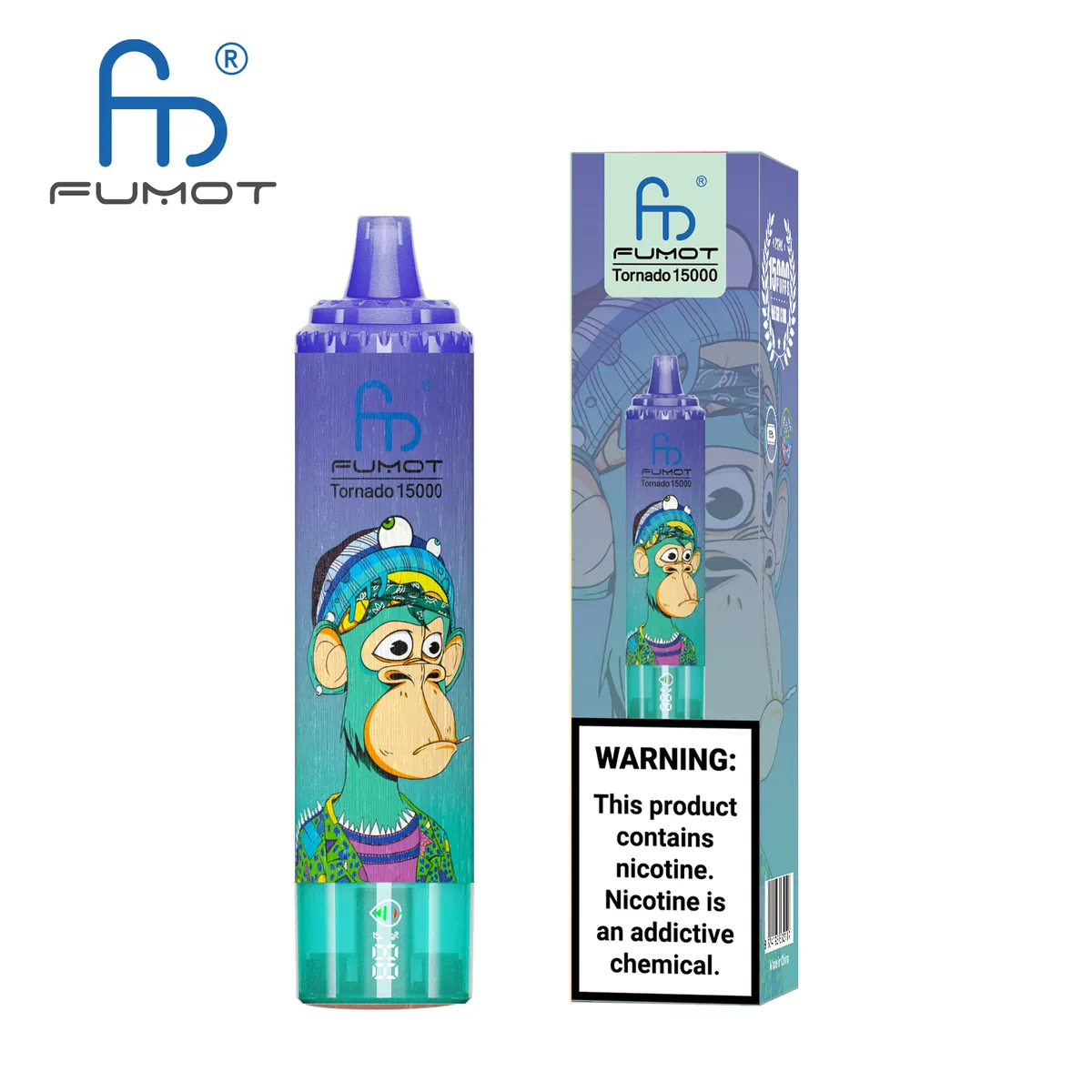 Fumot Tornado 15000 Blueberry On Ice – Einweg-Vape mit Einzelverpackung