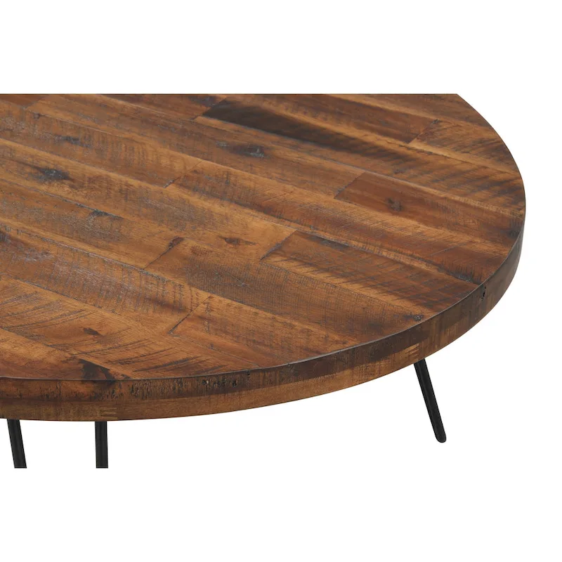 Raffles 44 Wood Oval Cocktail Table
